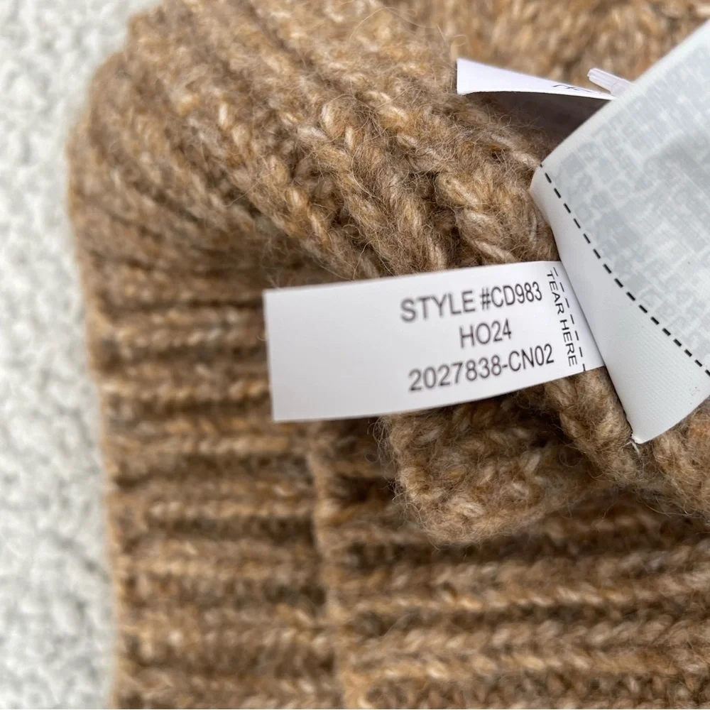 J.Crew Scraf Mens 41x11Fisherman Chucky Knit Wool Blended‎ winter cozy comfy NEW